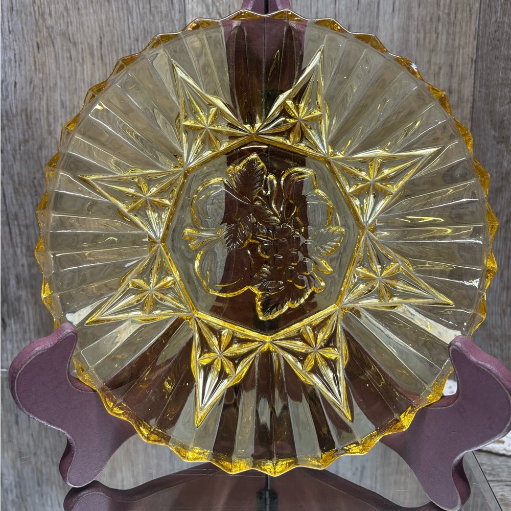 VTGPioneer Amber 8” LuncheonPlate by Federal Glass, 1940s Replacement Beautiful